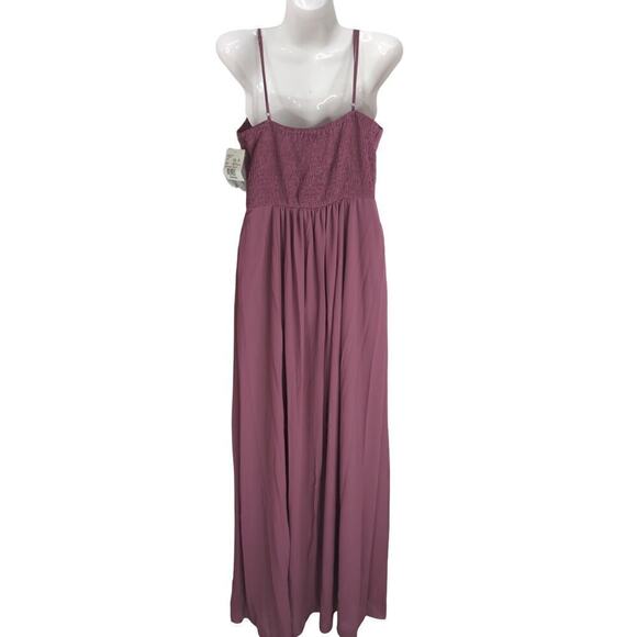 DB Studio Celebrate Women's Scoop Neck Smocked Maxi Dress Pink Size 8 NWT - Picture 6 of 11